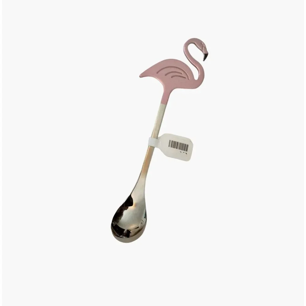 Pink Flamingo Spoon stainless Steel Coffee Sugar Bowl Cocktail